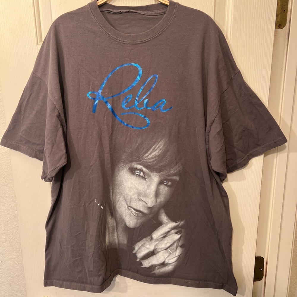 Reba McEntire Shirt Adult XL Gray Tour Dates Double Sided